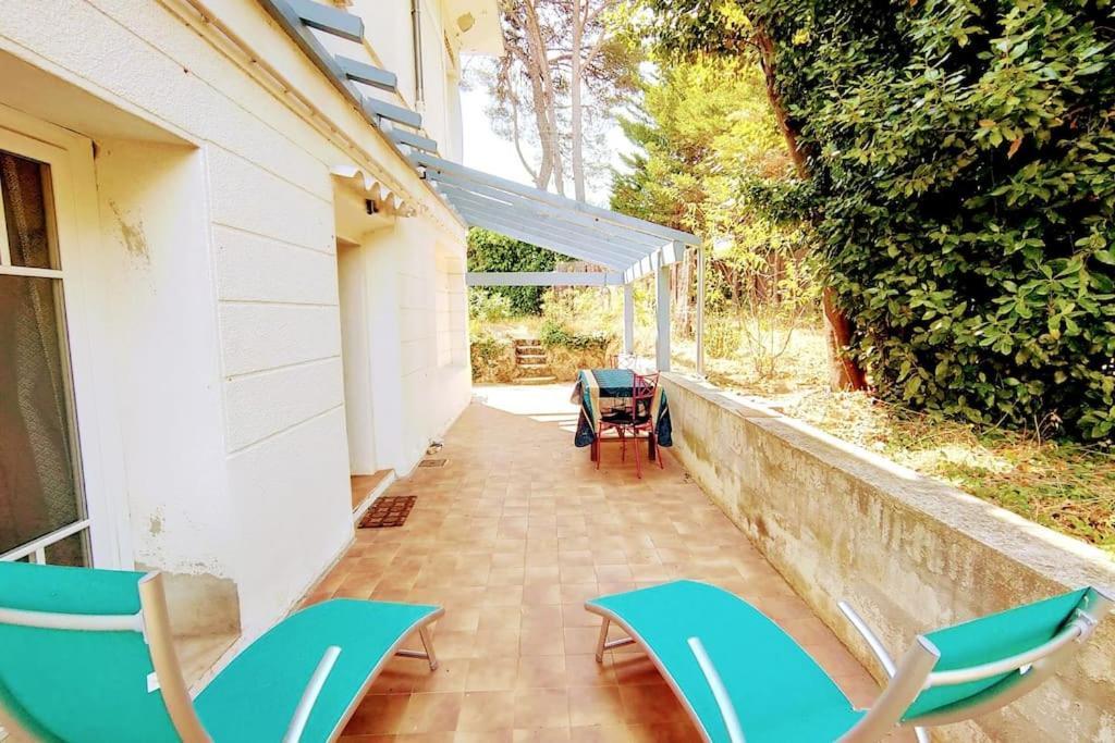 Maison De Charme A 200 Bord De Mer, Terrasse, Jardin- Lesclesdenicole Le Pradet Bagian luar foto